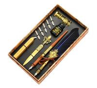 Retro Pen Kit - Dip Set, Classic Script Package, Ink Drawing Instrument, Wax Seal Accessory with Envelope Embossing Tool Design | Instrument for Handwritten Notes Invitations Artwo
