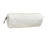 Retro Pencil Bag | Corduroy Pencil Case | Soft Pencil Case, Stationery Bag, Retro Stationery Bag, Soft Pencil Case, Multipurpose Pencil Case for Pens, Marker, Eraser, white, riferimento alla