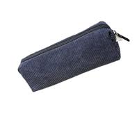 Retro Pencil Bag - Corduroy Stationery Bag with Large Capacity | Plain Retro Pencil Case Made of Corduroy, Simple Literary Stationery Bag, Soft Pencil Bag, Multipurpose Lead, Blue, see description