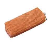 Retro Pencil Case - Corduroy Large Capacity Stationery Case | Retro Corduroy Plain Pencil Case, Simple Letter Point Of View Stationery Bag, brown, riferimento alla descrizione, Please refer to
