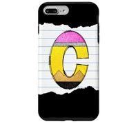 Retro Pencil Letter C School Alphabet Graphic Case for iPhone 7 Plus/8 Plus
