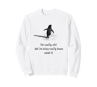 Retro Penguin Humor Cold Days Brave Attitude Arctic Life Sweatshirt