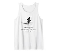 Retro Penguin Humor Cold Days Brave Attitude Arctic Life Tank Top