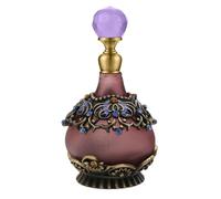 Retro Perfume Bottle Set - Decorative Glass Vial, Vintage Oil Container | Small Refillable Aroma Dispenser with Artistic Pattern, Lovely Bottle for Aromatherapy Travel USA or