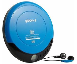 Retro Personal CD Player, 23 Track Memory, Blue, Groov-e GV-PS110