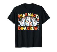 Retro Pharmacy Boo Crew Ghost Pharmacist Tech Halloween T-Shirt