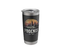 Retro Phoenix Landscape Vintage Souvenir Stainless Steel Insulated Tumbler