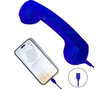 Retro Phone Handset for iPhone & Android, Cell Phone Receiver with Microphone & Speaker, Vintage Old School Telephone Handset for Mobile Phones Corded Phones