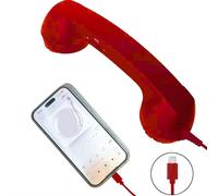 Retro Phone Handset for iPhone & Android, Cell Phone Receiver with Microphone & Speaker, Vintage Old School Telephone Handset for Mobile Phones Corded Phones