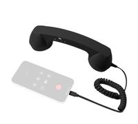 Retro Phone Handset For Mobile, 20 * 6 * 3cm Type-c Retro Telephone Style Landline Handle Receiver, ABS Vintage Telephone Handset, With Microphone, For Listening To Audiobooks, Podcasts