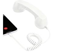 Retro Phone Handset For Mobile, 20 * 6 * 3cm Type-c Retro Telephone Style Landline Handle Receiver, ABS Vintage Telephone Handset, With Microphone, For Listening To Audiobooks, Podcasts