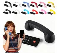 Retro Phone Handset - Relive The Classic Calling, Type-C/Bluetooth Phone Retro for iPhone for Android, Easy to Use, Landline Handle Receiver for Cell Mobile Video Conferences, Calls (B, Bluetooth)