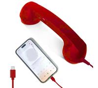 Retro Phone Handset, Type-C Wired Landline-Style Receiver for Mobile Phones, Classic Old-Fashioned Handset with Microphone for Calls Video Chats, Offices Home & Travel