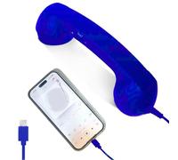 Retro Phone Handset, Type-C Wired Landline-Style Receiver for Mobile Phones, Classic Old-Fashioned Handset with Microphone for Calls Video Chats, Offices Home & Travel