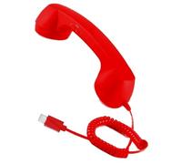 Retro Phone Handset USB C | 3.5mm Jack Desk Accessories | Type-C Mobile Phone Headset,for Video Conferences Calls Meeting Work Computer Laptop Smartphone Office Home School