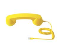 Retro Phone Handset - Wired Type C Receiver, Classic Handheld Call Accessory, Comfortable Grip Design, Clear Sound Transmission, Premium Video Conference Tool, Smartphone Work Use 17.72 Inches