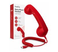 Retro Phone Handset - Wired USB-C/3.5mm for iPhone Dial Back Receiver Home | Bluetooth Vintage Landline Style Old Fashioned Hand Held Cell Telephone to Plug into Smartphones Accessory Grip Daily Use