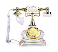 Retro Phone Rotary Dial Vintage Antique Telephones Desktop Fixed Corded Landline Country Style Old Phones for Home Office Hotel Phone