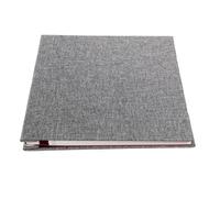 Retro Photo Album 16 Inch Gray Linen DIY Scrapbook Wedding Birthday Self Adhesive Family Picture Book Photo Album For Kid Wedding Family(Grey)