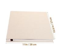 Retro Photo Album 16 Inch Gray Linen DIY Scrapbook Wedding Birthday Self Adhesive Family Picture Book Photo Album For Kid Wedding Family(Beige)