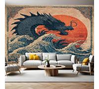 Retro Photo Wallpaper Chinese Dragon Wall Mural Non-Woven Art Print 250 x 180cm Wallpaper Mural Photo Kids Bedroom Office Living Room Home Poster Decoration