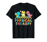Retro Physical Therapist Dinosaur Pediatric PT PTA Therapist T-Shirt
