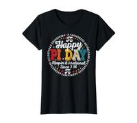 Retro Pi Day for Teacher Vintage 3.14 Pi Digits Happy Pi Day Value Graphic T-Shirt, Women, Black, L