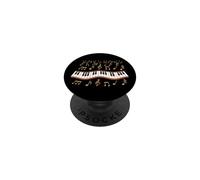Retro Piano Pianist Music Notes Classic Keyboard Musician PopSockets Adhesive PopGrip