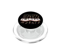 Retro Piano Pianist Music Notes Classic Keyboard Musician PopSockets PopGrip for MagSafe