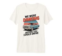 Retro Pickleball We were Dinking Before You Could Drive Premium T-Shirt