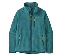 Retro Pile recycled fiber fleece with zip Peacock blue S