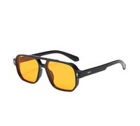 Retro Pilot Double Bridge Rectangle Sunglasses for Women Men Classic Square Vintage Eyewear UV400 Protection Driving Outdoor