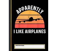 Retro Pilot Gifts Aviation I Like Airplanes Composition Notebook