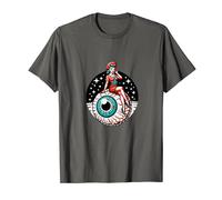 Retro Pin-up Rock Skeleton Psychobilly Eyeball T-Shirt