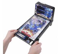 Retro Pinball Machine Game Electronic Tabletop Arcade Pinball Game Mini Desktop Pinballs Toy for Kids with Lights Sounds and Scoreboard