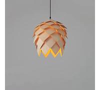 Retro - Pinecone Led Pendant Lamps Wooden Art Elements - Personality Study Living Room Dining Room Log Pine Cone Chandelier Light Fixtures, Light