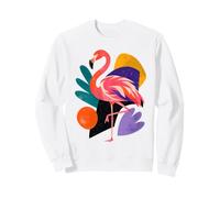 Retro Pink Flamingo Colorful Tropical Bird Sweatshirt