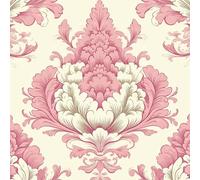 Retro Pink Flowers Wallpaper Self-Adhesive 0.52×10 m Classic Floral Pattern Matte Contact Paper Removable Thicken Waterproof Canvas Peel and Stick Wall Paper for Home Decoration Furniture Renovation