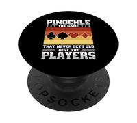 Retro Pinochle The Game That Never Gets Old Just The Players PopSockets Adhesive PopGrip