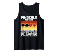 Retro Pinochle The Game That Never Gets Old Just The Players Tank Top