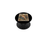 Retro Pinup Girl Motorcycle Mechanic Art PopSockets Adhesive PopGrip