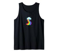 Retro Pixel Art Cloud Dripping Kawaii Rainbow - Cool Retro Tank Top