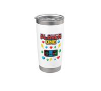 Retro Pixel Art Gaming Controller Player One Arcade Style Stainless Steel Insulated Tumbler