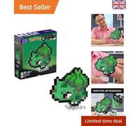 Retro Pixel Bulbasaur 374-Piece Building Set - Fun Educational Toy for Ages 13+