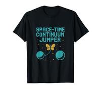 Retro Pixel UFO Space-Time Continuum Jumper Graphic T-Shirt
