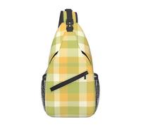 Retro Plaid Pattern Tartan Scotland Sling Bag With Zipper Crossbody Bag Anti Theft Backpack For Workout Traveling Outdoors