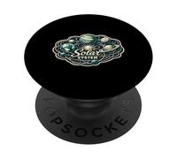 Retro Planets & Sun Celestial Astronomy Design PopSockets Adhesive PopGrip