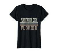 Retro Plantation City Florida Value Graphic T-Shirt, Women, Black, L