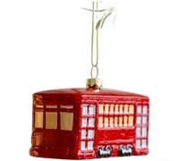 Retro Plastic Christmas Tree Ornament 5.5cm Red Variety Motifs | Lightweight plastic material offers nostalgic themed designs for festive setups with game consoles street signs and more