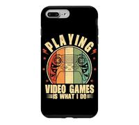 Retro Playing Video Games Is What I Do Vintage Gaming Gamer Case for iPhone 7 Plus/8 Plus